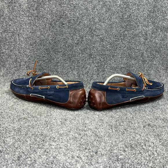 Polo Ralph Lauren Wyndings Driving Loafers Men's Size 14 Blue Suede Leather Slip - Picture 6 of 11
